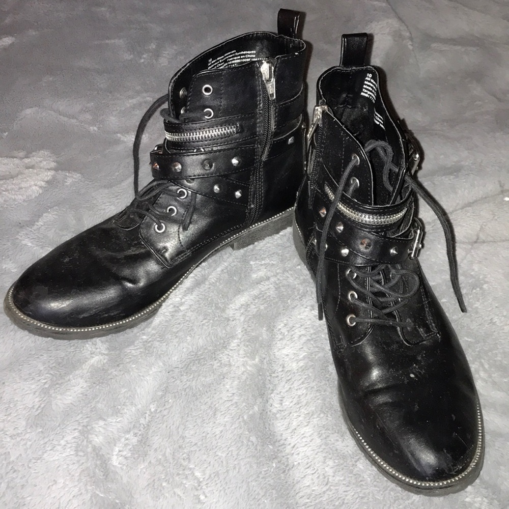 Studded Motorcycle Boots 